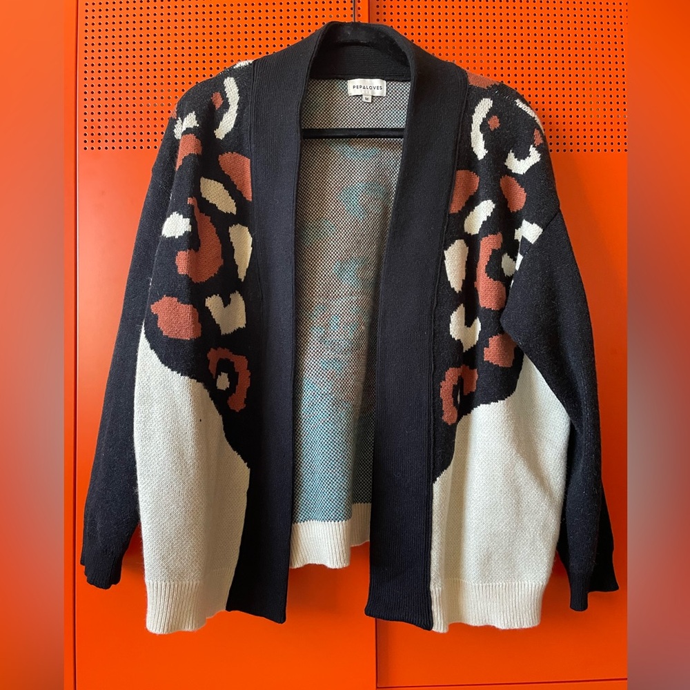 Peppaloves leopard open cardigan